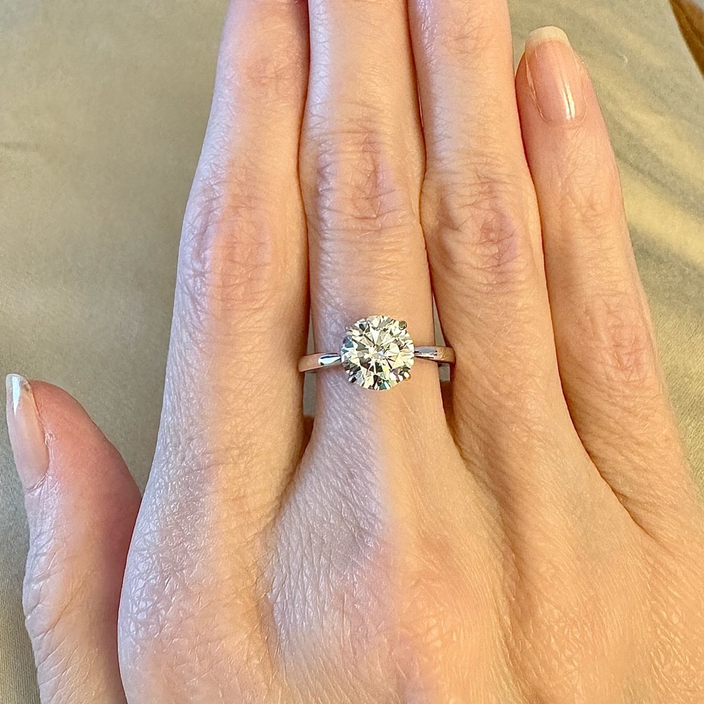 Certified 2ct Moissanite Solitaire in Platinum